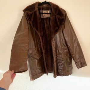 Pioneer Wear Vintage 1970s Genuine Leather Coat